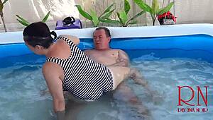 Brutal Underwater Domination with Regina Noir in Pool