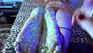 Tickling her soft soles feels like a dream come true.