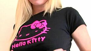 purefilmstv captures this stunning blonde stripping and groping herself on bed