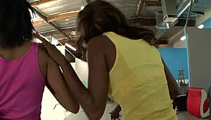 Black threesome with intense group action awaits