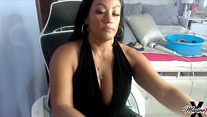 wow, maxine x bought the biggest bbc dildo to lick and get off!