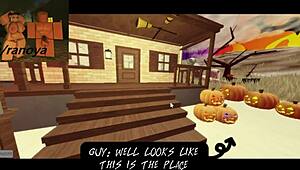 trick or treat adventure with milf