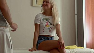 lovely step sister gets pounded and creampied on massage bed