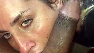 Fat sexy girlfriend sucks cock in blowjob championship