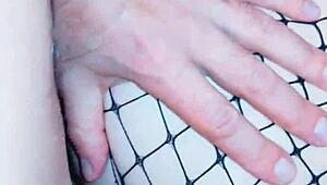 i pound my wife's wet pussy rough in stockings, she loves it hard.