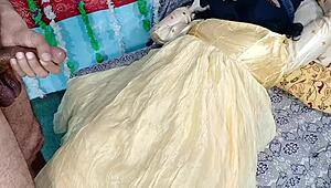 Desi bride in yellow dress getting pounded hard?