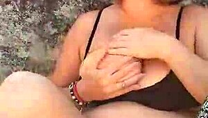 Blonde Milf Exposes Huge Tits!