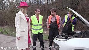 i got choked and gaped in rough interracial gangbang