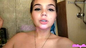 Smoking in bathtub, my big tits slave teen 18+ craves close-up attention. I feel so exposed!