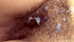 my husband's friends always surprise me with huge cumshots. my hairy pussy can't resist!
