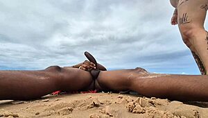 Amateur interracial group bangs hot chicks on Bahia beach and street