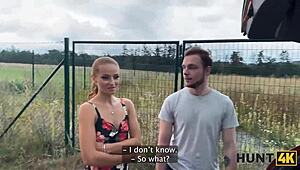 Rough sex with stranger on Czech ranch beats fruits