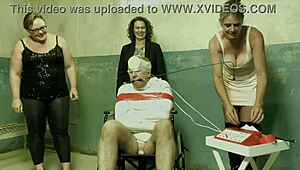 Dominatrix Mistress April unleashes brutal strapon punishment in secret military camp interrogation.