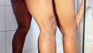 First Time Bathroom Fuck with Roommate in Dorm