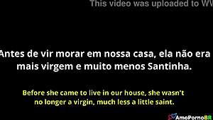 Teen Brunette Handles Big Cock in Anal Blowjob