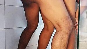 First Time Bathroom Fuck with Roommate in Dorm