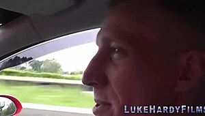 she's the busty inked brit in glasses sucking and fucking