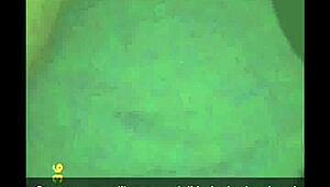 Chubby teen slut from Tinder masturbates her wet pussy solo.