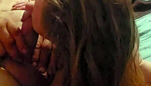 sexy redhead deepthroats cock with teasing ball licking