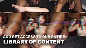 GangbangCreampie babe gets pussy creampied in wild gangbang