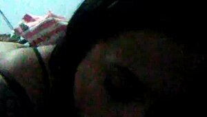 She sucks a fat black cock while her boyfriend watches