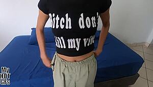 Young Latina babe, barely legal, craves hard homemade action