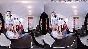 realitylovers - public survey turns into wild czech threesome vr