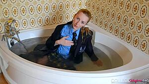 Horny Sophia Smith shows wet panties!