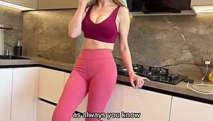 Busty friend's mom seduced me for a brazen Russian fuck with raw POV action