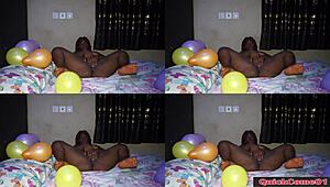 studio fun with student went wrong, doggy style mess!