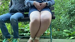 bbw pissing in park and handing dirty panties to stranger makes me wild. i can't believe i did it!