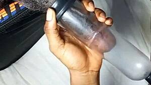 beautiful black teen 18+ performs sloppy blowjob.