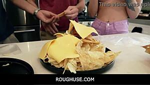 Rough teen girlfriend gets used hard in taboo fantasy.