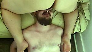 Premature creampie cleanup in doggystyle