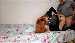 I got my friend to climb the stairs, saw her thong, then took her to eat before flooding her room with cum. We'll date again soon!