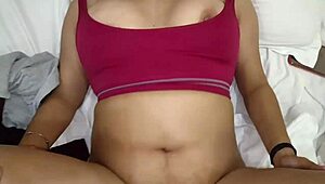 In the hotel, she worships his ass with dirty talk during roleplay.