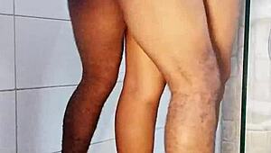 First Time Bathroom Fuck with Roommate in Dorm