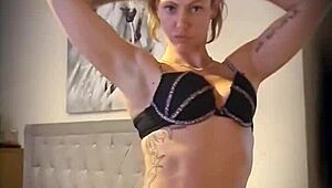 Blonde Milf Teases With Clothes Ripped Striptease 😏