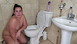 Curious how a bbw guides you to lick public toilet cum?