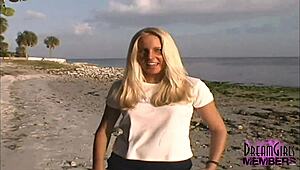 All Natural Blonde Gets Naked At A Local Park