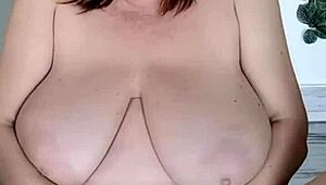 granny mariaolds dances in lilac, teases shaved pussy