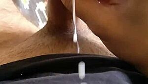 Indian solo masturbation ends in slowmo cumshot