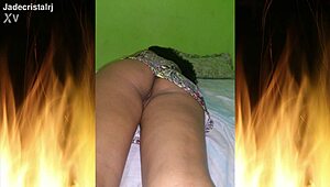 Jade teases her husband in lingerie