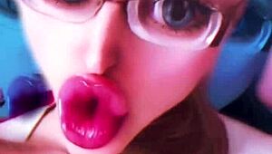 Dollification Sissification Huge Pink Lips Transformation Fetish