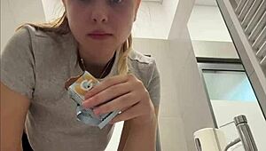 Wow, check this creampie with close-up pussy fingering action!