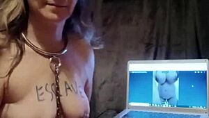 french slave f indulges in dirty talk over slutty outdoor photos