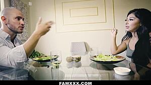 Sorority Step Daughter Rides Daddy Hard in Gratitude