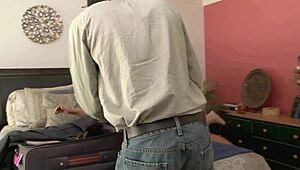 Curvy blonde mom gets pounded by black cock in doggystyle