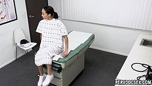 Perverted doctor Dorian Del Isla bangs patient Alexis Tae right in the office