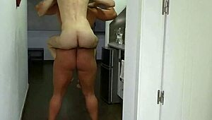 Bodybuilder MILF Lifts and Carries Old Man Before Squirting